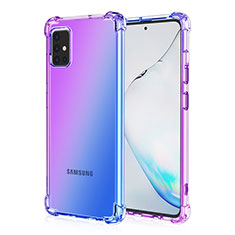 Ultra-thin Transparent Gel Gradient Soft Case Cover for Samsung Galaxy M40S Purple