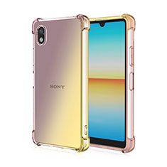 Ultra-thin Transparent Gel Gradient Soft Case Cover for Sony Xperia Ace III Gold