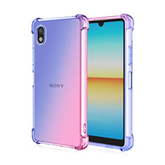 Ultra-thin Transparent Gel Gradient Soft Case Cover for Sony Xperia Ace III SO-53C Pink