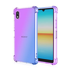 Ultra-thin Transparent Gel Gradient Soft Case Cover for Sony Xperia Ace III SOG08 Blue