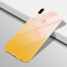 Ultra-thin Transparent Gel Gradient Soft Case Cover G01 for Huawei Nova 3e Yellow