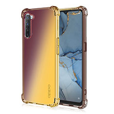 Ultra-thin Transparent Gel Gradient Soft Case Cover G01 for Oppo Reno3 Gold