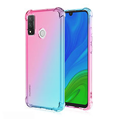 Ultra-thin Transparent Gel Gradient Soft Case Cover H01 for Huawei P Smart (2020) Cyan