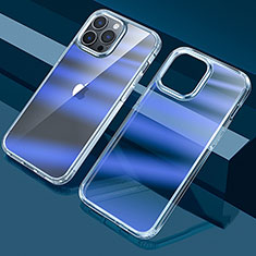 Ultra-thin Transparent Gel Gradient Soft Case Cover QC1 for Apple iPhone 13 Pro Blue