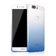 Ultra-thin Transparent Gel Gradient Soft Case for Huawei Honor V8 Blue