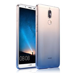 Ultra-thin Transparent Gel Gradient Soft Case for Huawei Rhone Blue