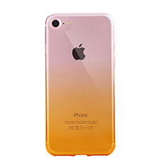 Ultra-thin Transparent Gel Gradient Soft Case G01 for Apple iPhone 8 Yellow