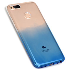 Ultra-thin Transparent Gel Gradient Soft Case G01 for Xiaomi Mi A1 Blue