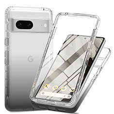 Ultra-thin Transparent Gel Gradient Soft Matte Finish Front and Back Case 360 Degrees Cover for Google Pixel 7 5G Dark Gray