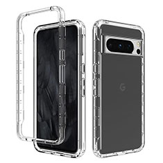 Ultra-thin Transparent Gel Gradient Soft Matte Finish Front and Back Case 360 Degrees Cover for Google Pixel 8 Pro 5G Clear