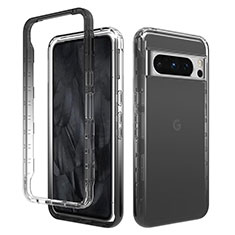 Ultra-thin Transparent Gel Gradient Soft Matte Finish Front and Back Case 360 Degrees Cover for Google Pixel 8 Pro 5G Dark Gray