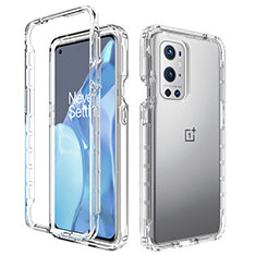 Ultra-thin Transparent Gel Gradient Soft Matte Finish Front and Back Case 360 Degrees Cover for OnePlus 9 Pro 5G Clear