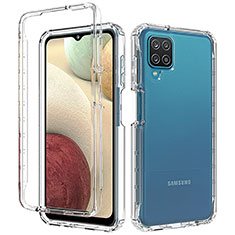 Ultra-thin Transparent Gel Gradient Soft Matte Finish Front and Back Case 360 Degrees Cover for Samsung Galaxy A12 5G Clear