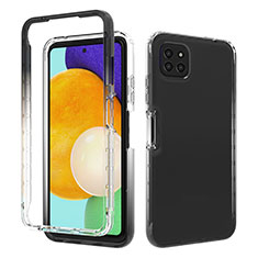 Ultra-thin Transparent Gel Gradient Soft Matte Finish Front and Back Case 360 Degrees Cover for Samsung Galaxy A22s 5G Dark Gray