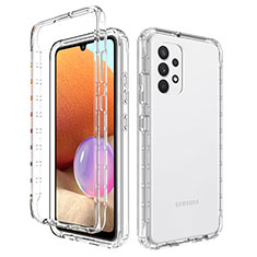 Ultra-thin Transparent Gel Gradient Soft Matte Finish Front and Back Case 360 Degrees Cover for Samsung Galaxy A32 5G Clear