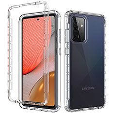 Ultra-thin Transparent Gel Gradient Soft Matte Finish Front and Back Case 360 Degrees Cover for Samsung Galaxy A72 4G Clear