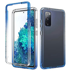 Ultra-thin Transparent Gel Gradient Soft Matte Finish Front and Back Case 360 Degrees Cover for Samsung Galaxy S20 FE 5G Blue