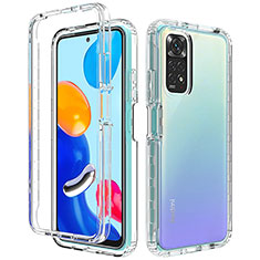 Ultra-thin Transparent Gel Gradient Soft Matte Finish Front and Back Case 360 Degrees Cover for Xiaomi Redmi Note 11 Pro 5G Clear