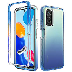 Ultra-thin Transparent Gel Gradient Soft Matte Finish Front and Back Case 360 Degrees Cover for Xiaomi Redmi Note 12 Pro 4G Blue