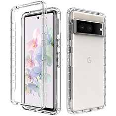 Ultra-thin Transparent Gel Gradient Soft Matte Finish Front and Back Case 360 Degrees Cover JX1 for Google Pixel 7 5G Clear