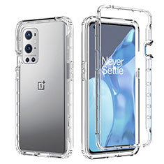 Ultra-thin Transparent Gel Gradient Soft Matte Finish Front and Back Case 360 Degrees Cover JX1 for OnePlus 9 Pro 5G Clear