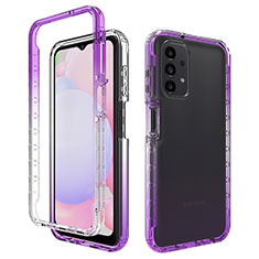 Ultra-thin Transparent Gel Gradient Soft Matte Finish Front and Back Case 360 Degrees Cover JX1 for Samsung Galaxy A13 4G Purple