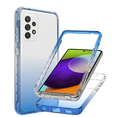 Ultra-thin Transparent Gel Gradient Soft Matte Finish Front and Back Case 360 Degrees Cover JX1 for Samsung Galaxy A52s 5G Blue