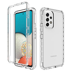 Ultra-thin Transparent Gel Gradient Soft Matte Finish Front and Back Case 360 Degrees Cover JX1 for Samsung Galaxy A53 5G Clear