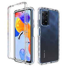 Ultra-thin Transparent Gel Gradient Soft Matte Finish Front and Back Case 360 Degrees Cover JX1 for Xiaomi Redmi Note 11 Pro 5G Clear