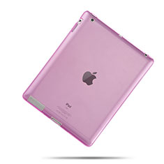 Ultra-thin Transparent Gel Soft Cover for Apple iPad 3 Pink