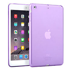 Ultra-thin Transparent Gel Soft Cover for Apple iPad Mini 3 Purple