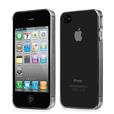 Ultra-thin Transparent Gel Soft Cover for Apple iPhone 4 Gray