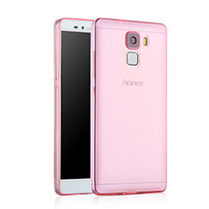 Ultra-thin Transparent Gel Soft Cover for Huawei Honor 7 Pink