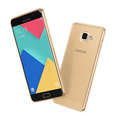 Ultra-thin Transparent Gel Soft Cover for Samsung Galaxy A7 (2016) A7100 Gold