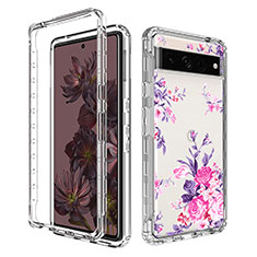 Ultra-thin Transparent Gel Soft Matte Finish Front and Back Case 360 Degrees Cover for Google Pixel 7 Pro 5G Pink