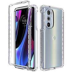 Ultra-thin Transparent Gel Soft Matte Finish Front and Back Case 360 Degrees Cover for Motorola Moto Edge Plus (2022) 5G Clear
