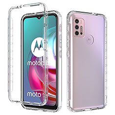 Ultra-thin Transparent Gel Soft Matte Finish Front and Back Case 360 Degrees Cover for Motorola Moto G10 Power Clear