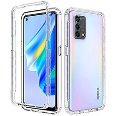 Ultra-thin Transparent Gel Soft Matte Finish Front and Back Case 360 Degrees Cover for Oppo A95 4G Clear