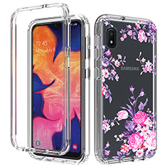 Ultra-thin Transparent Gel Soft Matte Finish Front and Back Case 360 Degrees Cover for Samsung Galaxy A10e Pink