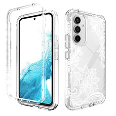 Ultra-thin Transparent Gel Soft Matte Finish Front and Back Case 360 Degrees Cover for Samsung Galaxy A54 5G White