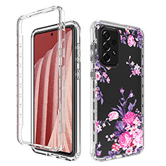 Ultra-thin Transparent Gel Soft Matte Finish Front and Back Case 360 Degrees Cover for Samsung Galaxy A73 5G Pink
