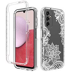 Ultra-thin Transparent Gel Soft Matte Finish Front and Back Case 360 Degrees Cover for Samsung Galaxy Jump3 5G White