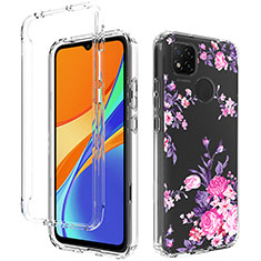 Ultra-thin Transparent Gel Soft Matte Finish Front and Back Case 360 Degrees Cover for Xiaomi Redmi 9 Activ Pink