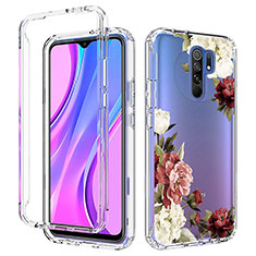 Ultra-thin Transparent Gel Soft Matte Finish Front and Back Case 360 Degrees Cover for Xiaomi Redmi 9 Brown