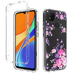 Ultra-thin Transparent Gel Soft Matte Finish Front and Back Case 360 Degrees Cover for Xiaomi Redmi 9 India Pink