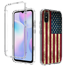 Ultra-thin Transparent Gel Soft Matte Finish Front and Back Case 360 Degrees Cover for Xiaomi Redmi 9A Mixed