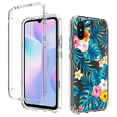 Ultra-thin Transparent Gel Soft Matte Finish Front and Back Case 360 Degrees Cover for Xiaomi Redmi 9A Sky Blue