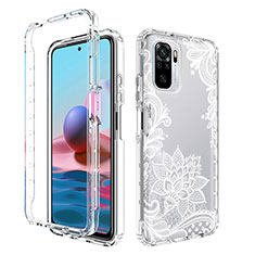 Ultra-thin Transparent Gel Soft Matte Finish Front and Back Case 360 Degrees Cover for Xiaomi Redmi Note 10 4G White