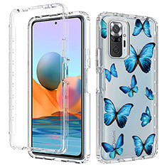 Ultra-thin Transparent Gel Soft Matte Finish Front and Back Case 360 Degrees Cover for Xiaomi Redmi Note 10 Pro Max Blue