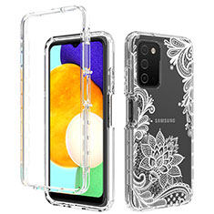 Ultra-thin Transparent Gel Soft Matte Finish Front and Back Case 360 Degrees Cover JX4 for Samsung Galaxy F02S SM-E025F White